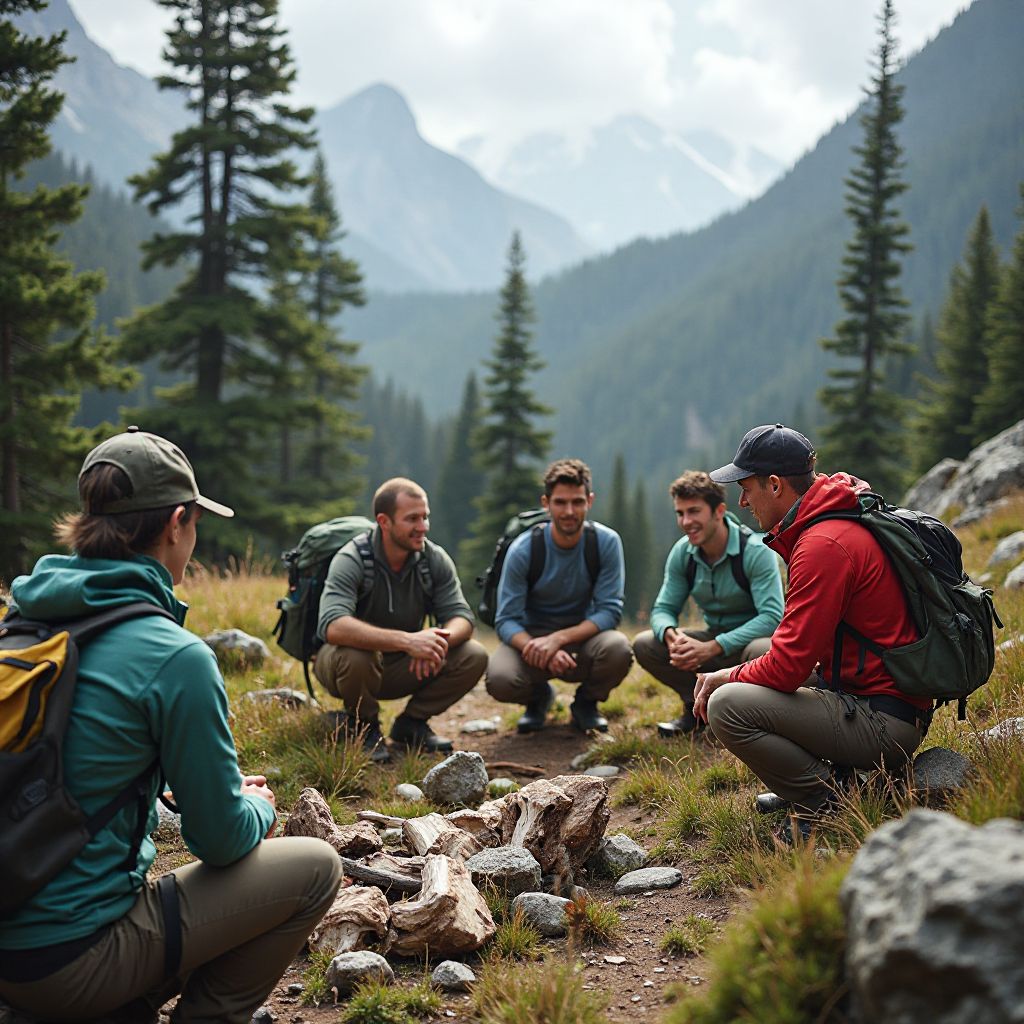 Sustainable camping practices demonstration