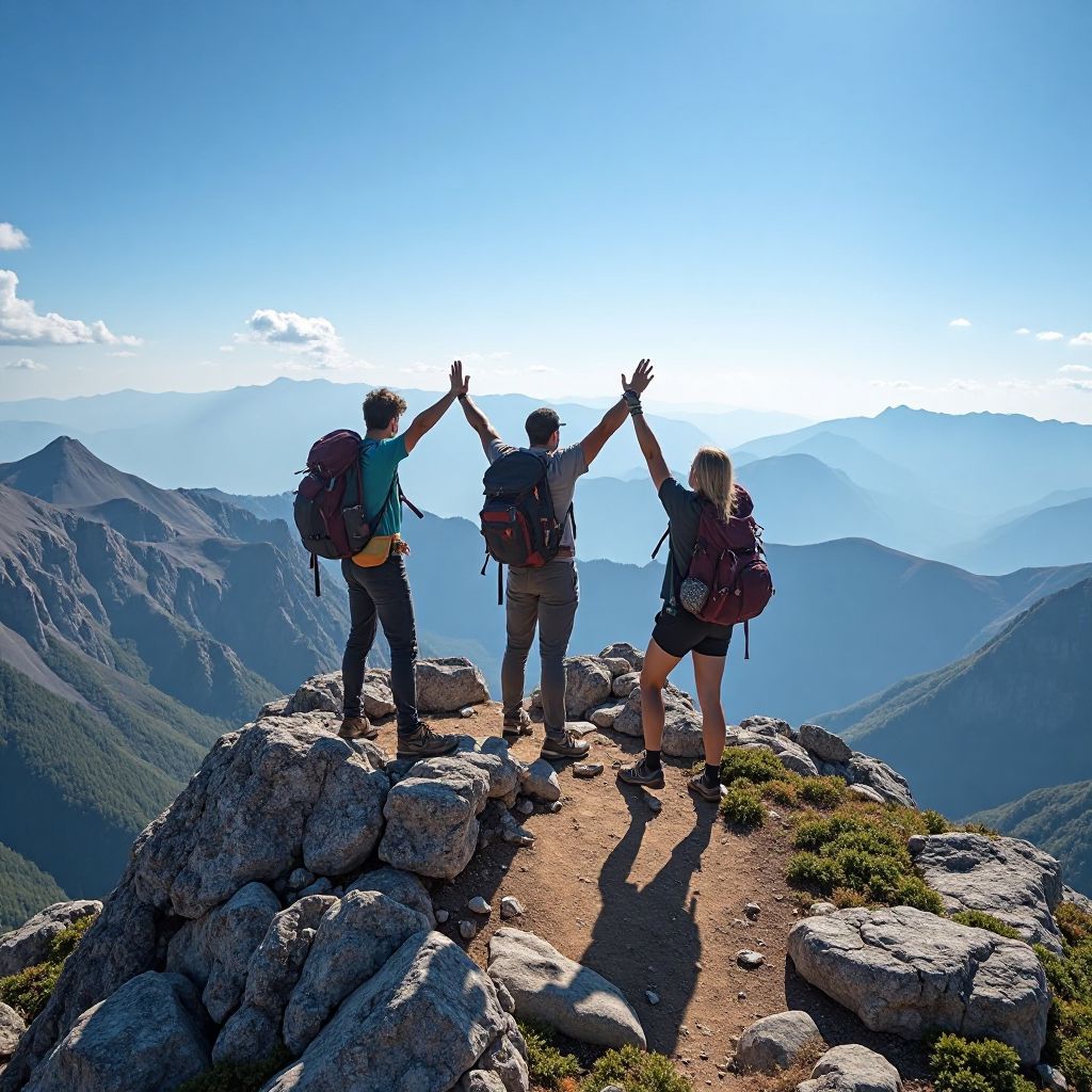Mountain summit adventure